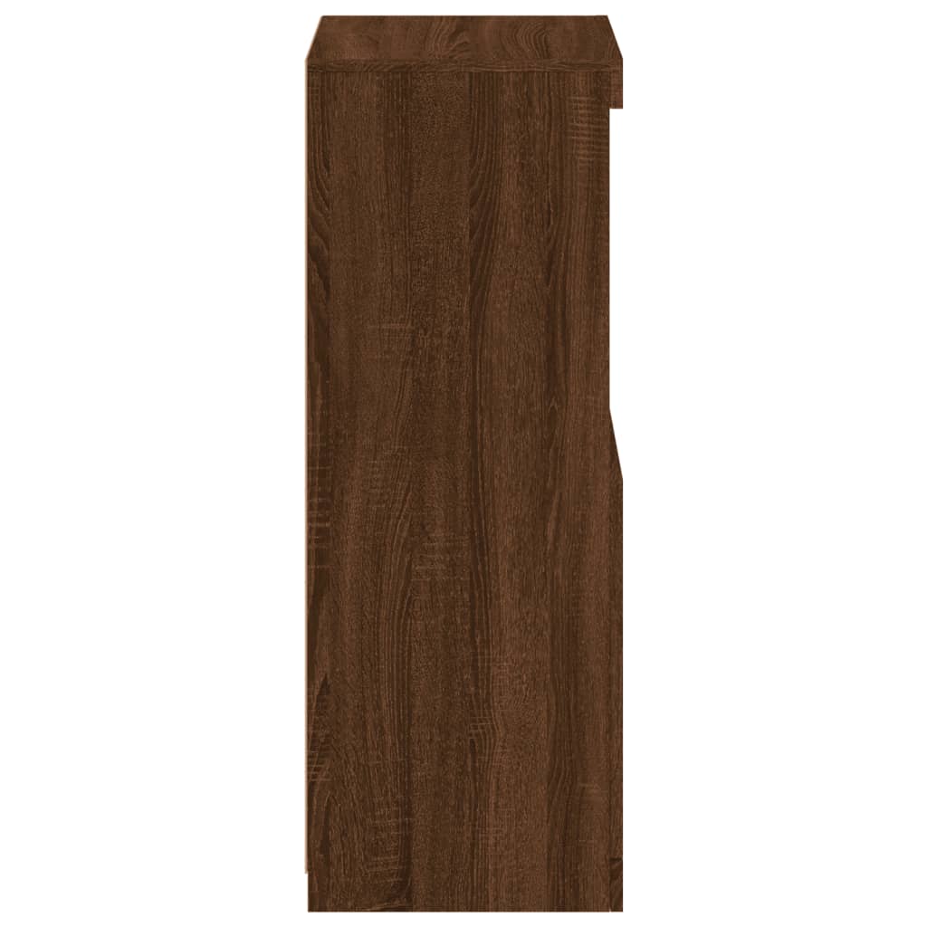 Buffet avec lumières LED chêne marron 41x37x100 cm - XIOS