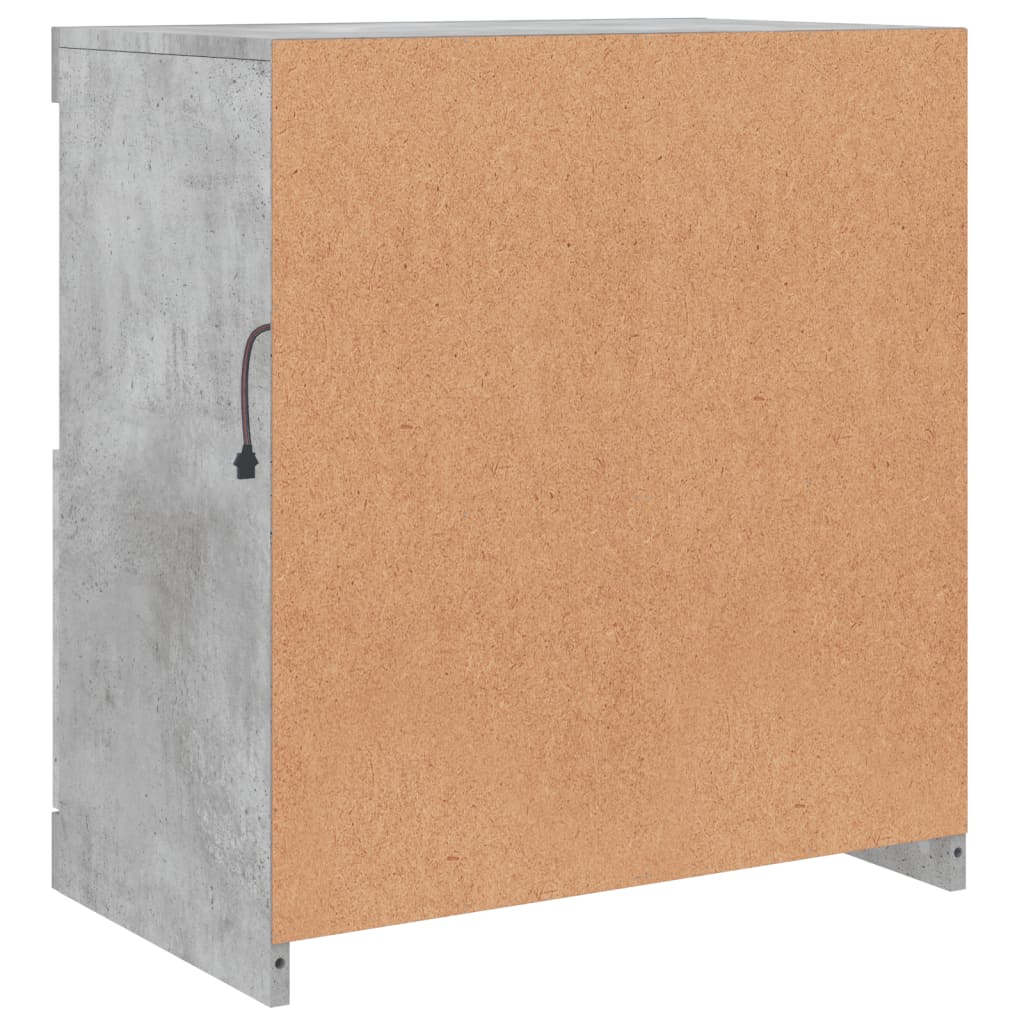 Buffet avec lumières LED gris béton 60x37x67 cm - XIOS