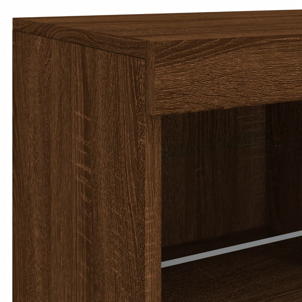 Buffet avec lumières LED chêne marron 81x37x67 cm - XIOS