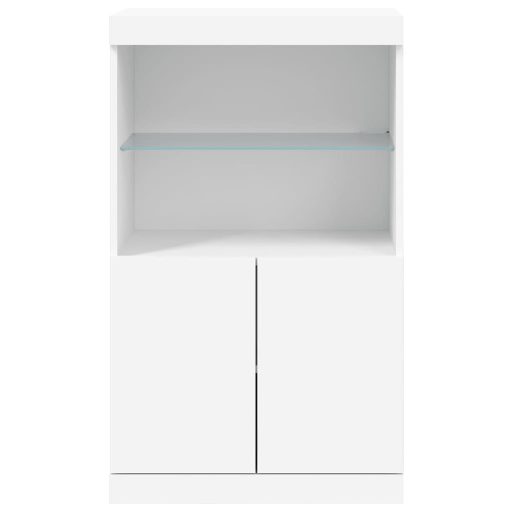Buffet avec lumières LED blanc 60,5x37x100 cm - XIOS