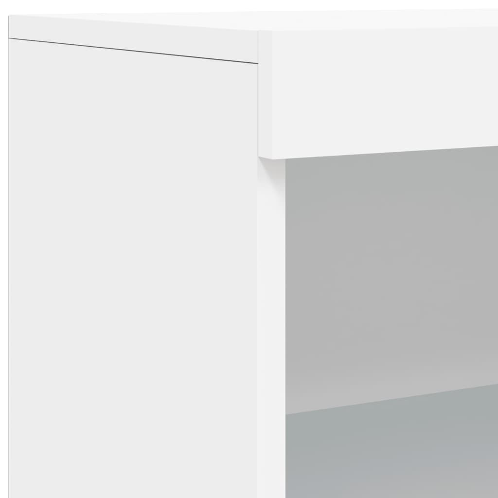Buffet avec lumières LED blanc 60,5x37x100 cm - XIOS