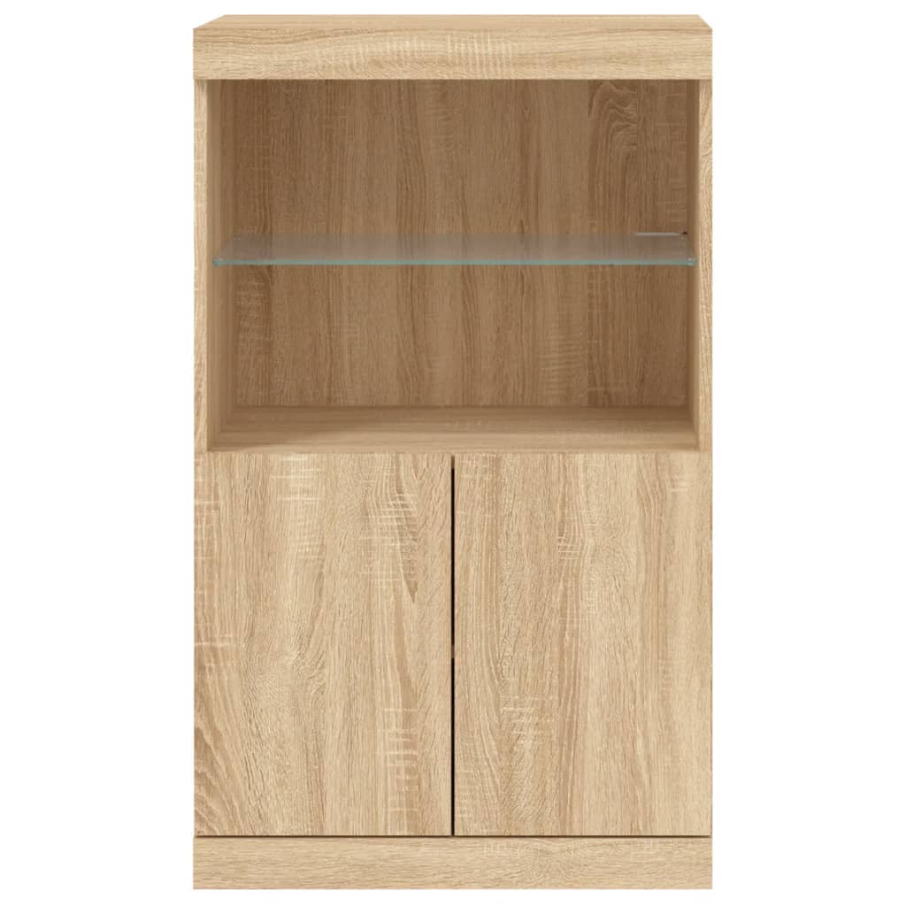 Buffet avec lumières LED chêne sonoma 60,5x37x100 cm - XIOS