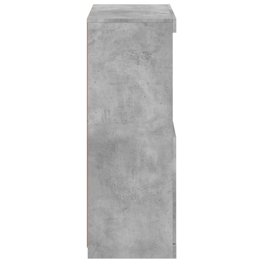 Buffet avec lumières LED gris béton 60,5x37x100 cm - XIOS