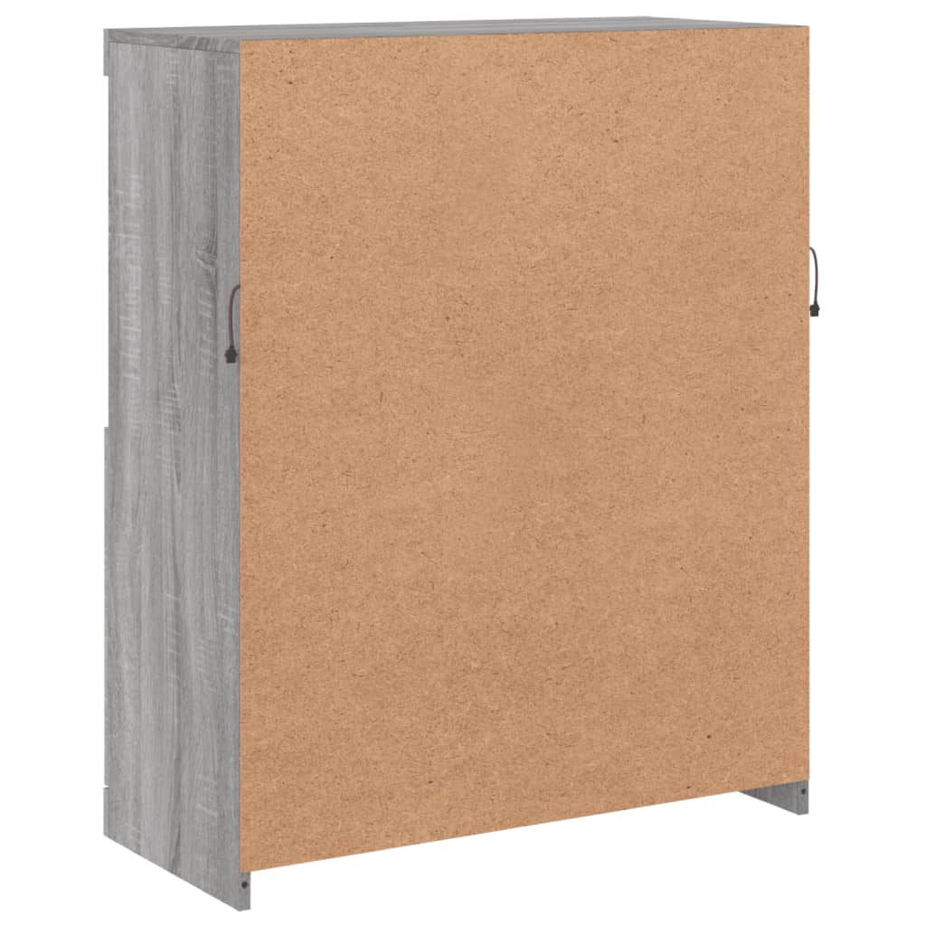 Buffet avec lumières LED sonoma gris 81x37x100 cm - XIOS