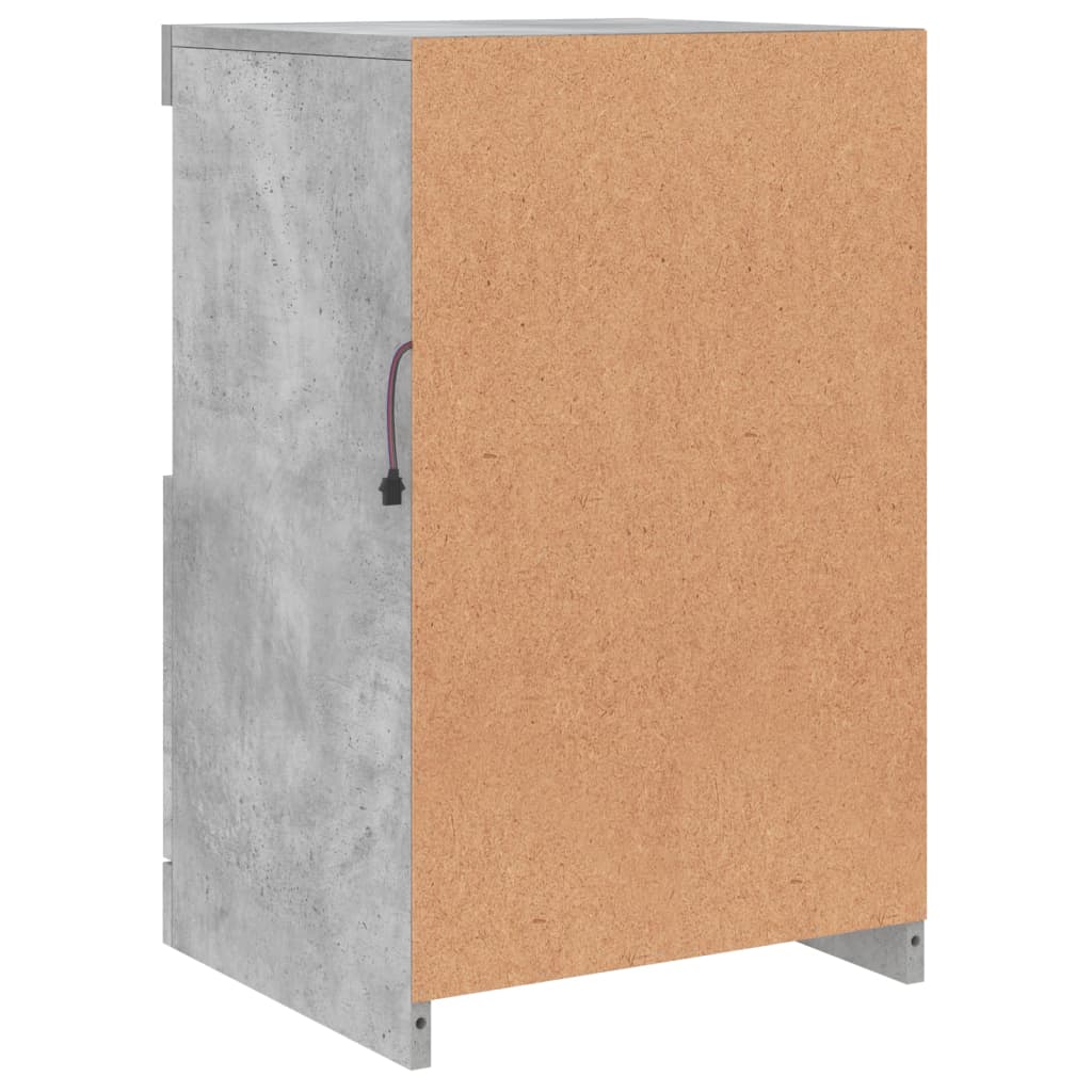 Buffet avec lumières LED gris béton 41x37x67 cm - XIOS