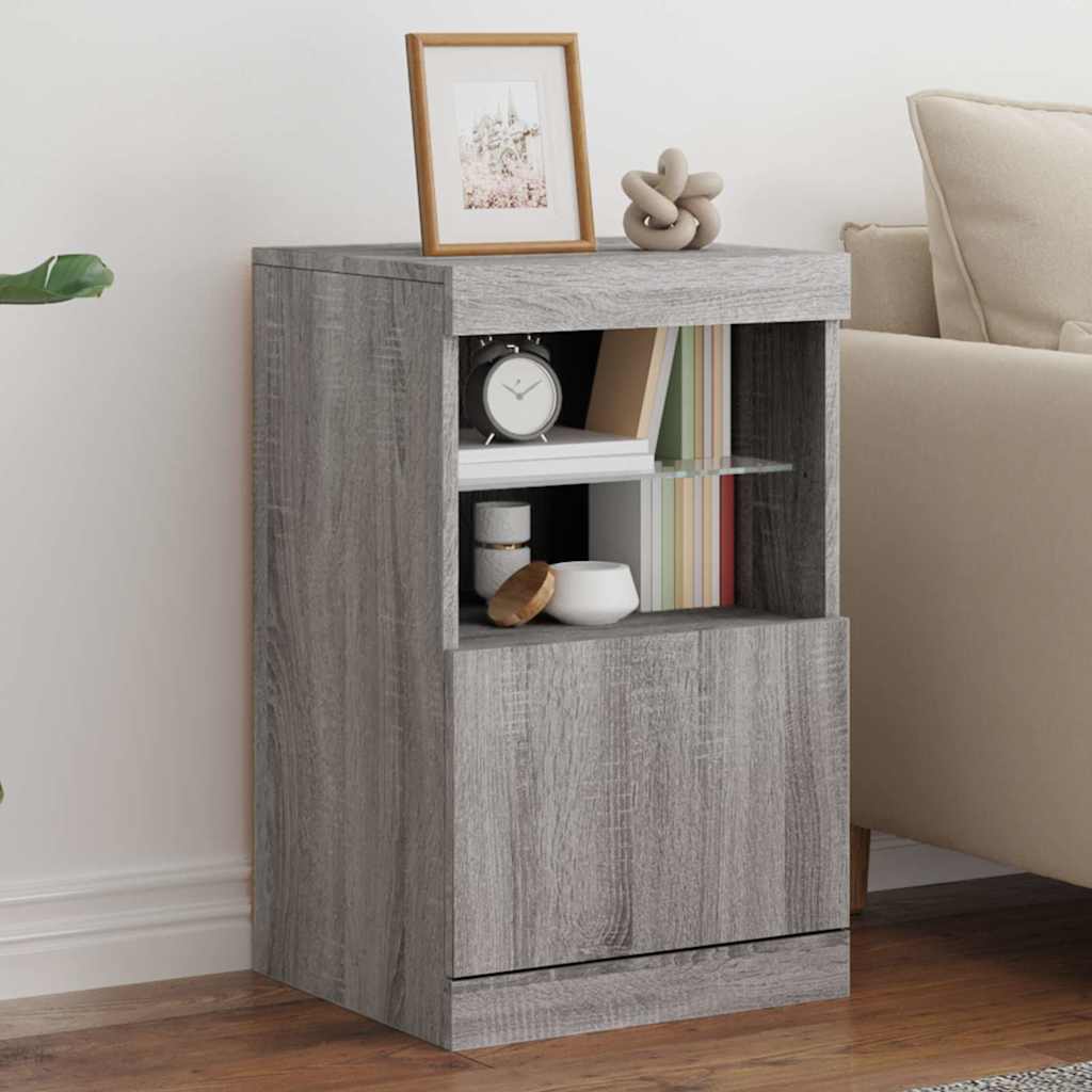 Buffet avec lumières LED sonoma gris 41x37x67 cm - XIOS