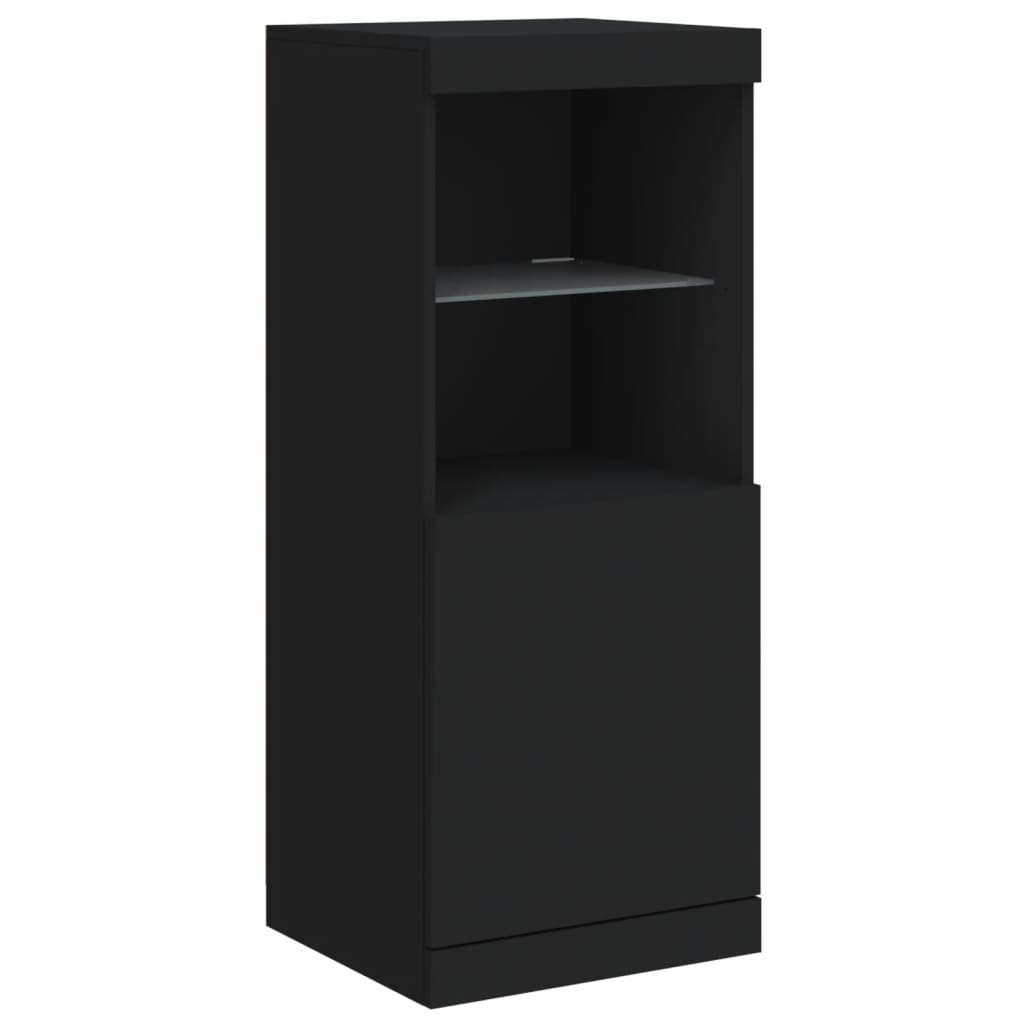 Buffet avec lumières LED noir 41x37x100 cm - XIOS