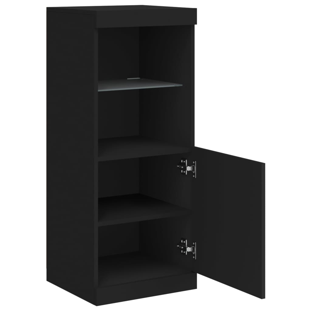 Buffet avec lumières LED noir 41x37x100 cm - XIOS