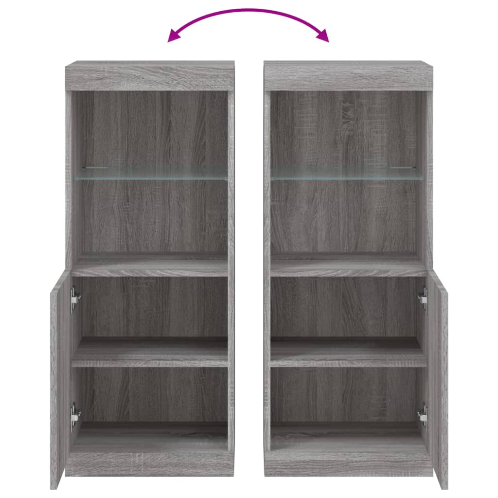 Buffet avec lumières LED sonoma gris 41x37x100 cm - XIOS