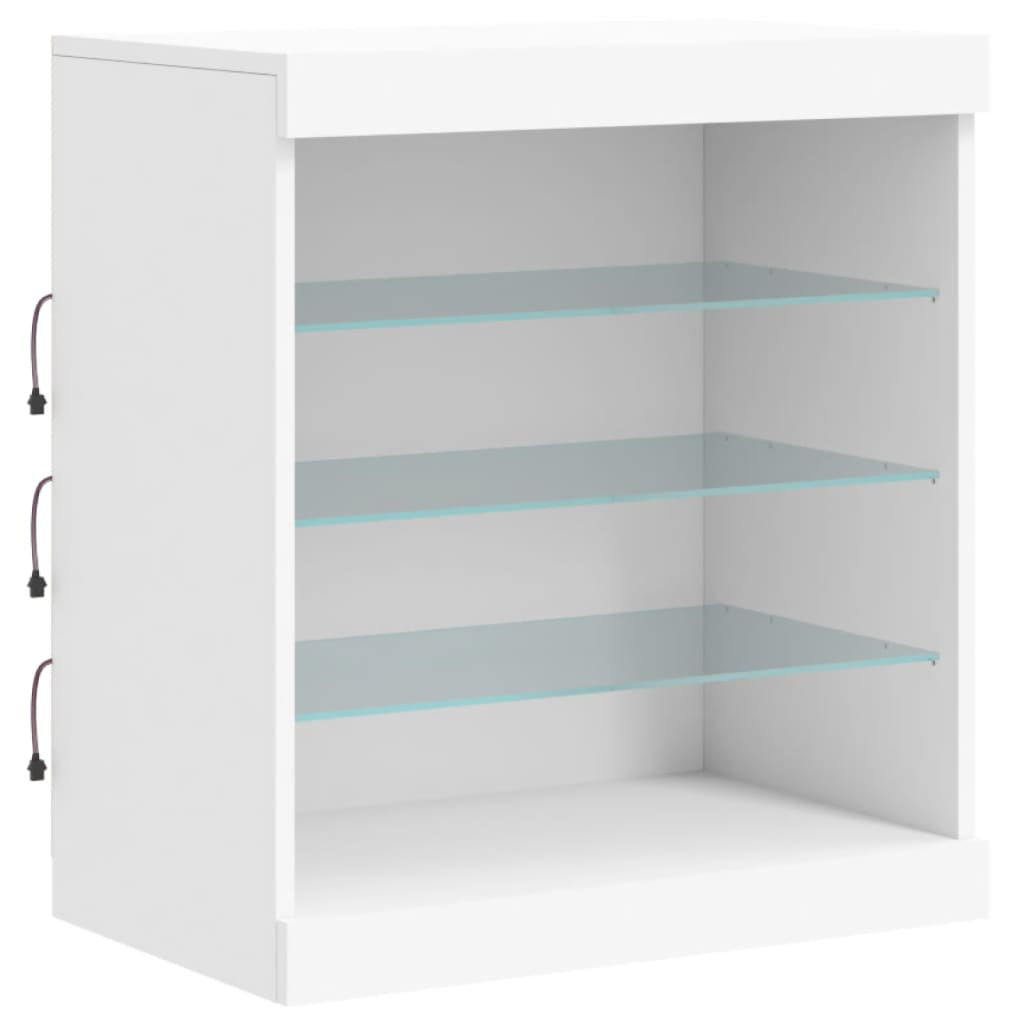 Buffet avec lumières LED blanc 60,5x37x67 cm - XIOS