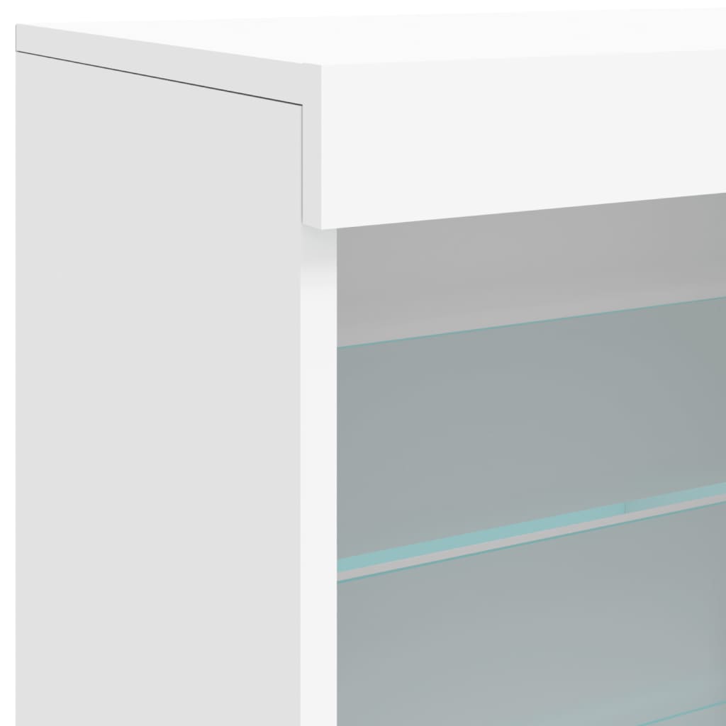 Buffet avec lumières LED blanc 60,5x37x67 cm - XIOS