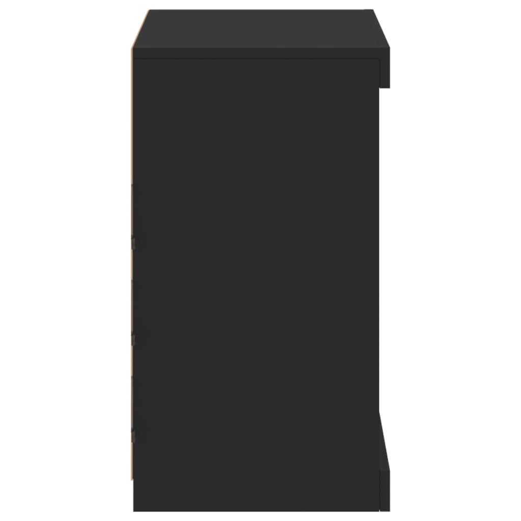 Buffet avec lumières LED noir 60,5x37x67 cm - XIOS