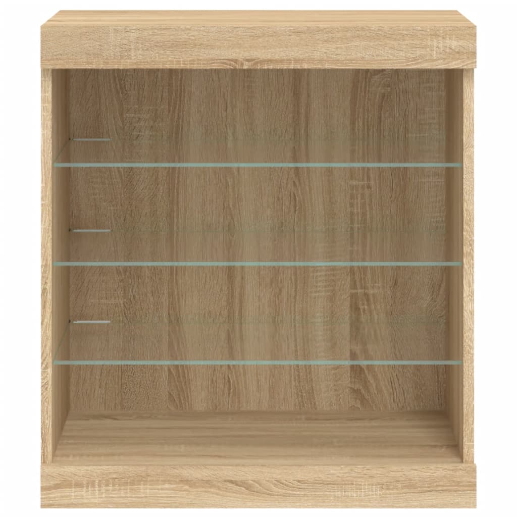 Buffet avec lumières LED chêne sonoma 60,5x37x67 cm - XIOS