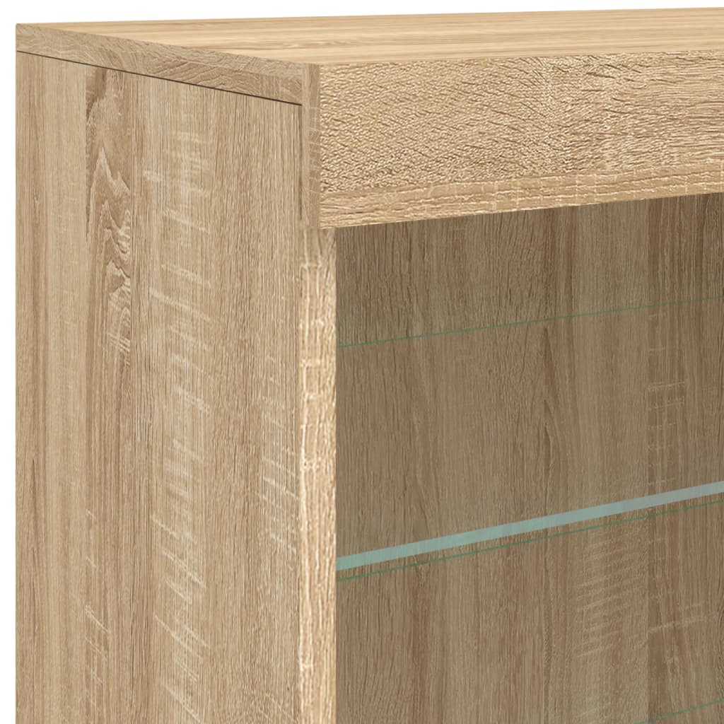 Buffet avec lumières LED chêne sonoma 60,5x37x67 cm - XIOS