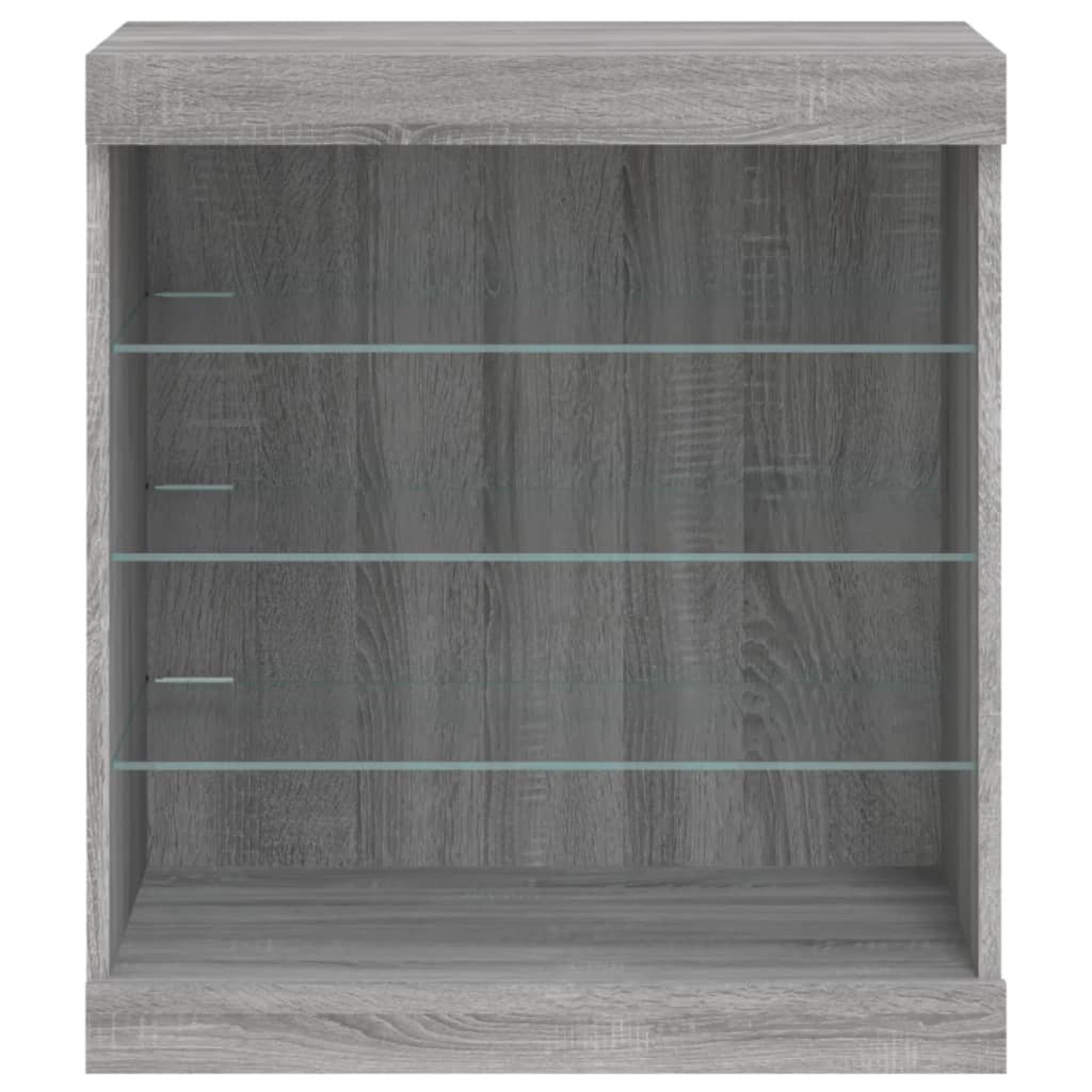 Buffet avec lumières LED sonoma gris 60,5x37x67 cm - XIOS