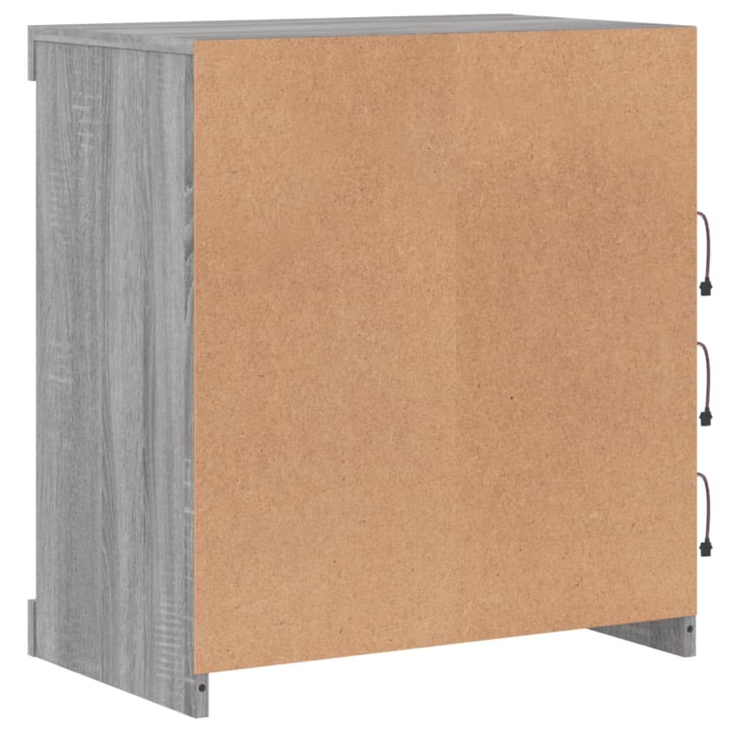 Buffet avec lumières LED sonoma gris 60,5x37x67 cm - XIOS