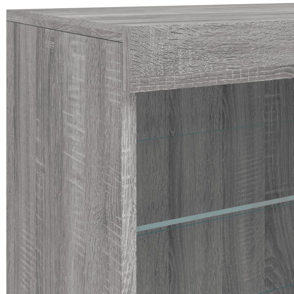 Buffet avec lumières LED sonoma gris 60,5x37x67 cm - XIOS