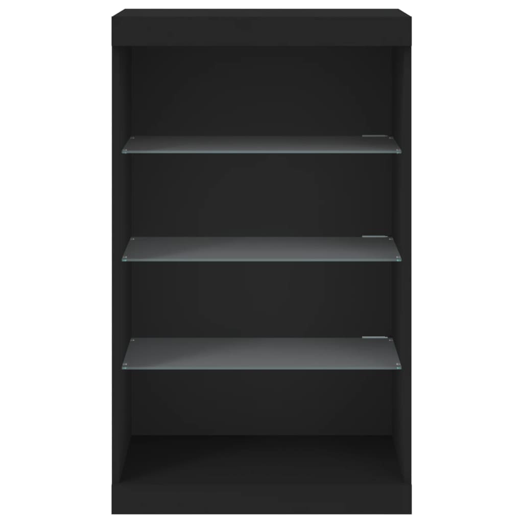 Buffet avec lumières LED noir 60,5x37x100 cm - XIOS