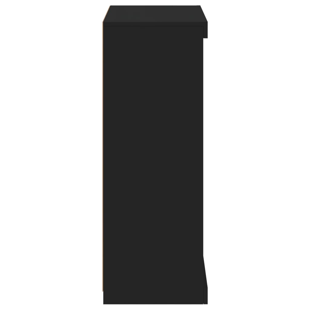 Buffet avec lumières LED noir 60,5x37x100 cm - XIOS