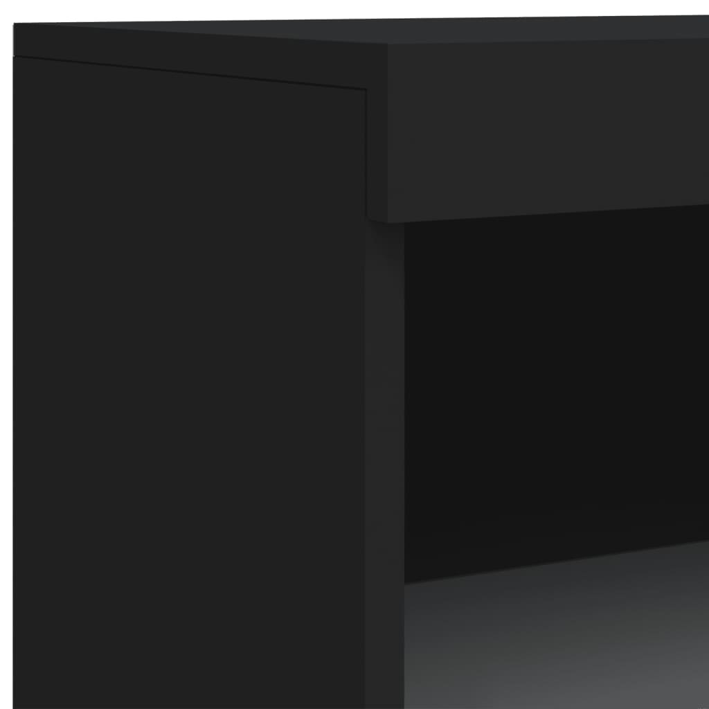 Buffet avec lumières LED noir 60,5x37x100 cm - XIOS