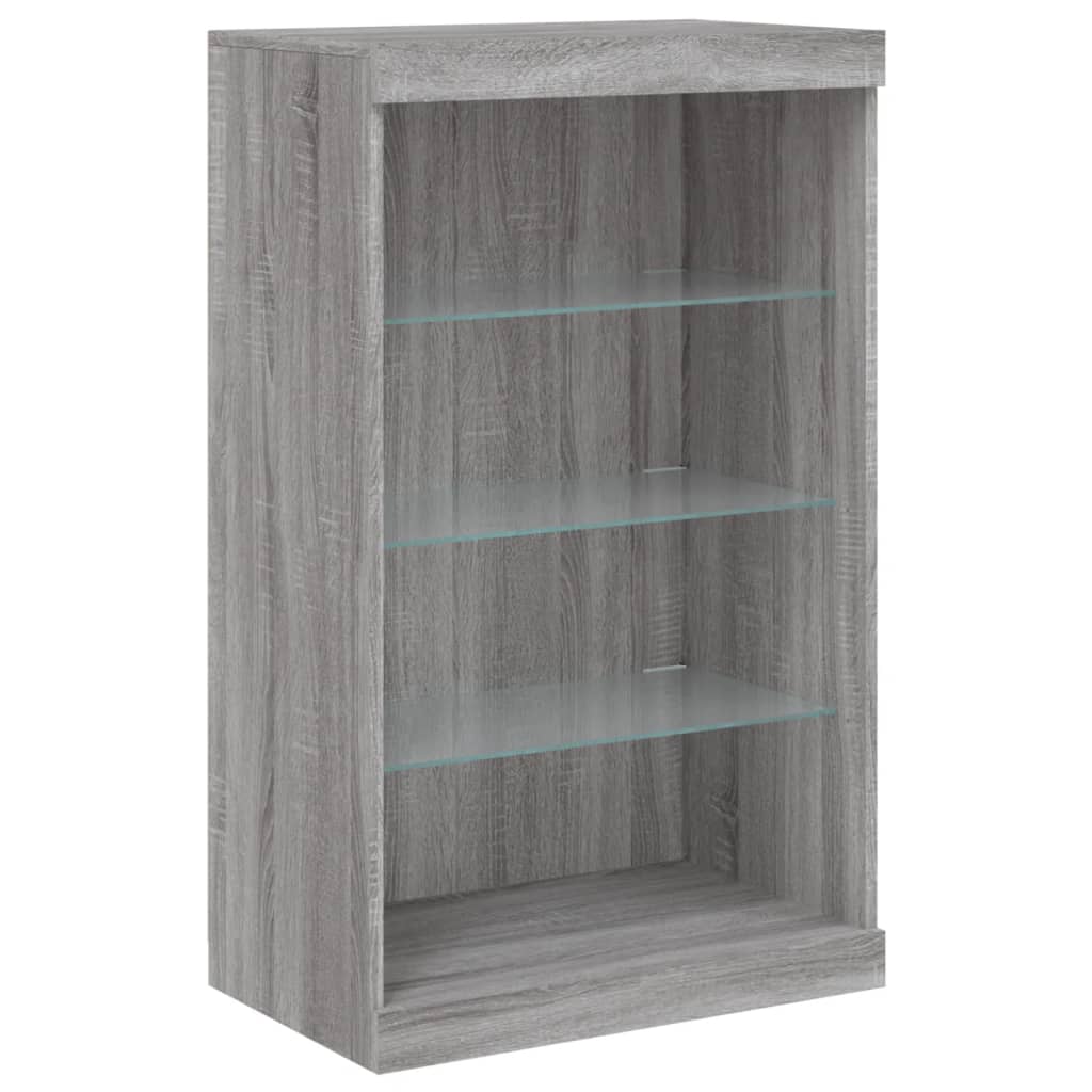 Buffet avec lumières LED sonoma gris 60,5x37x100 cm - XIOS