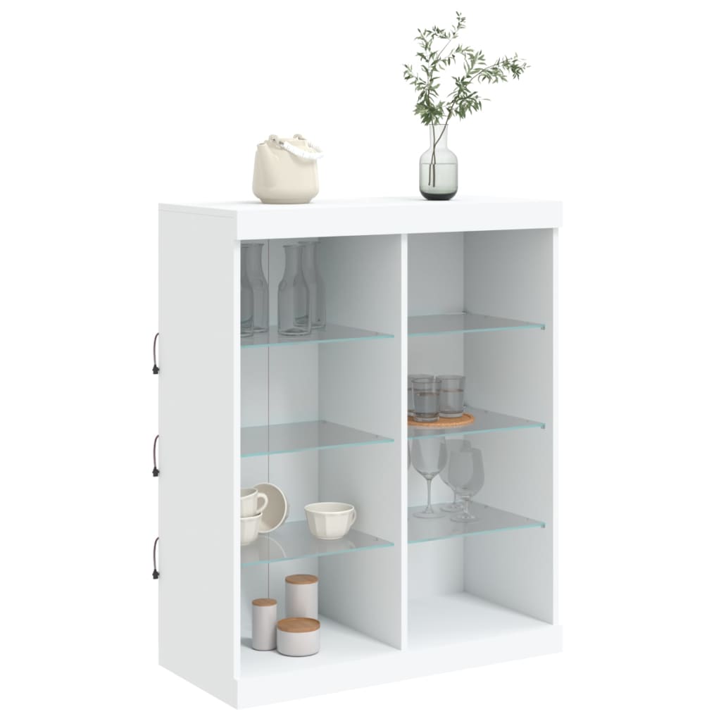 Buffet avec lumières LED blanc 81x37x100 cm - XIOS