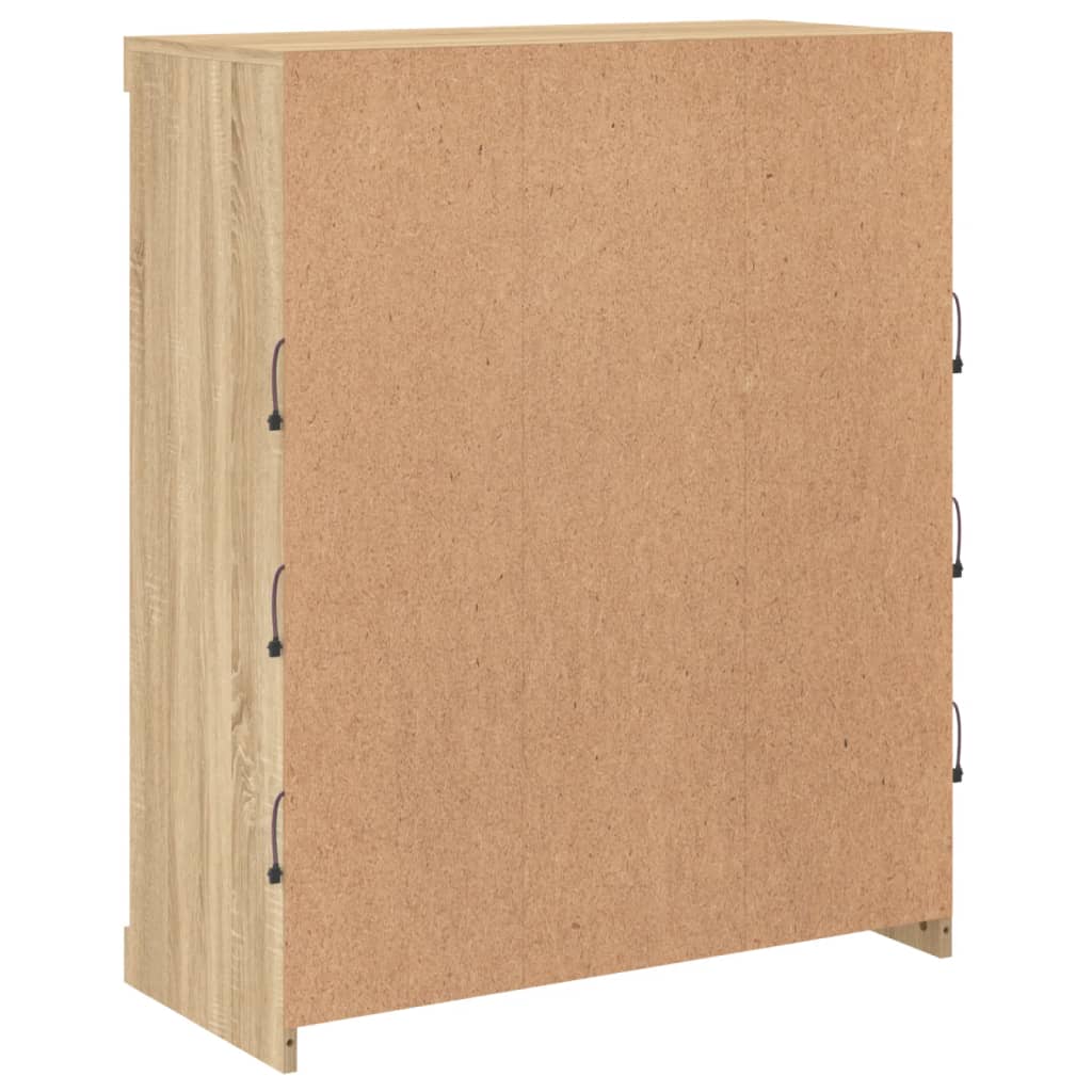 Buffet avec lumières LED chêne sonoma 81x37x100 cm - XIOS