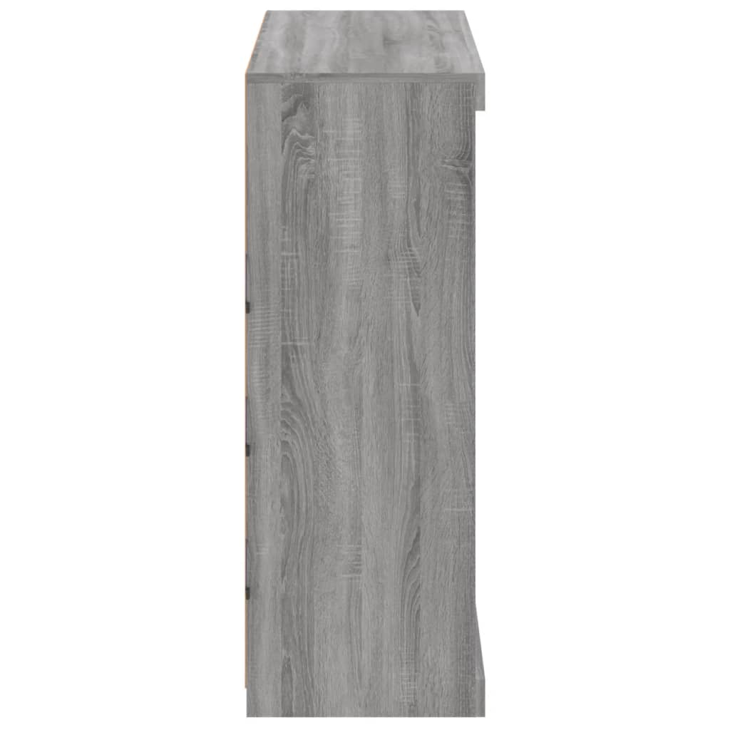 Buffet avec lumières LED sonoma gris 81x37x100 cm - XIOS