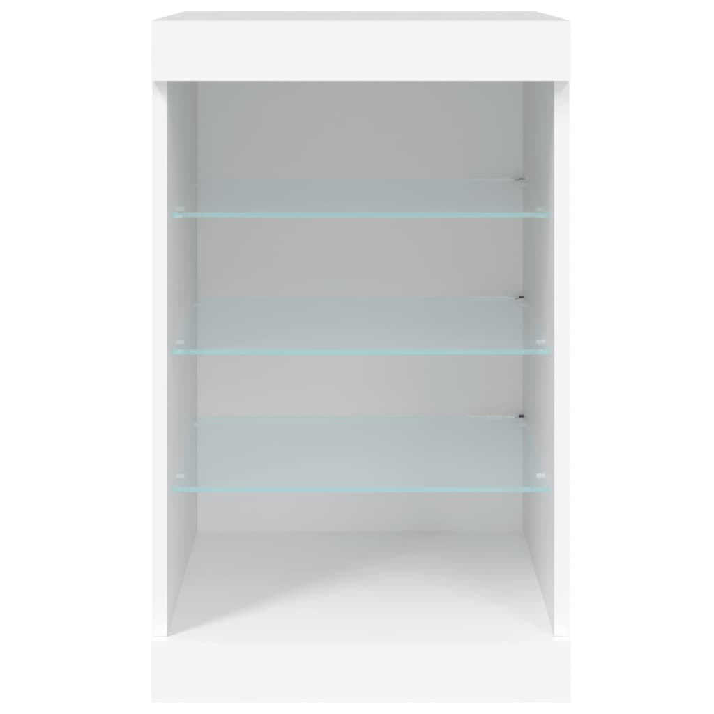 Buffet avec lumières LED blanc 41x37x67 cm - XIOS
