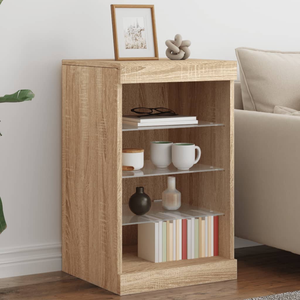 Buffet avec lumières LED chêne sonoma 41x37x67 cm - XIOS