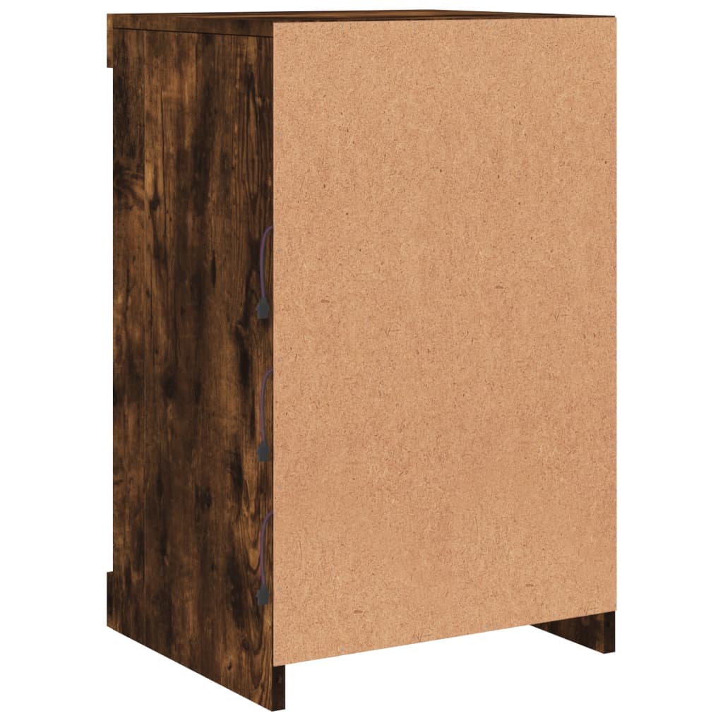 Buffet avec lumières LED chêne fumé 41x37x67 cm - XIOS