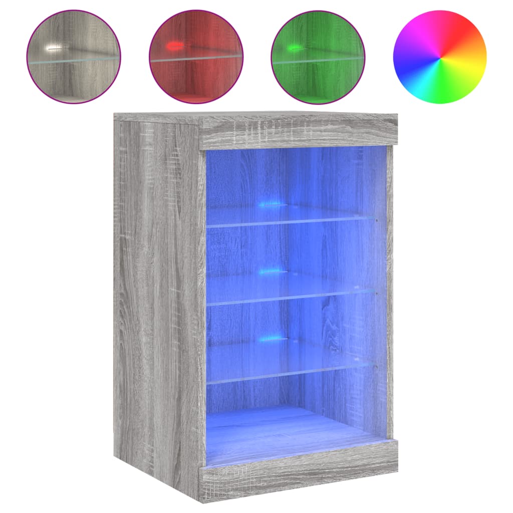 Buffet avec lumières LED sonoma gris 41x37x67 cm - XIOS