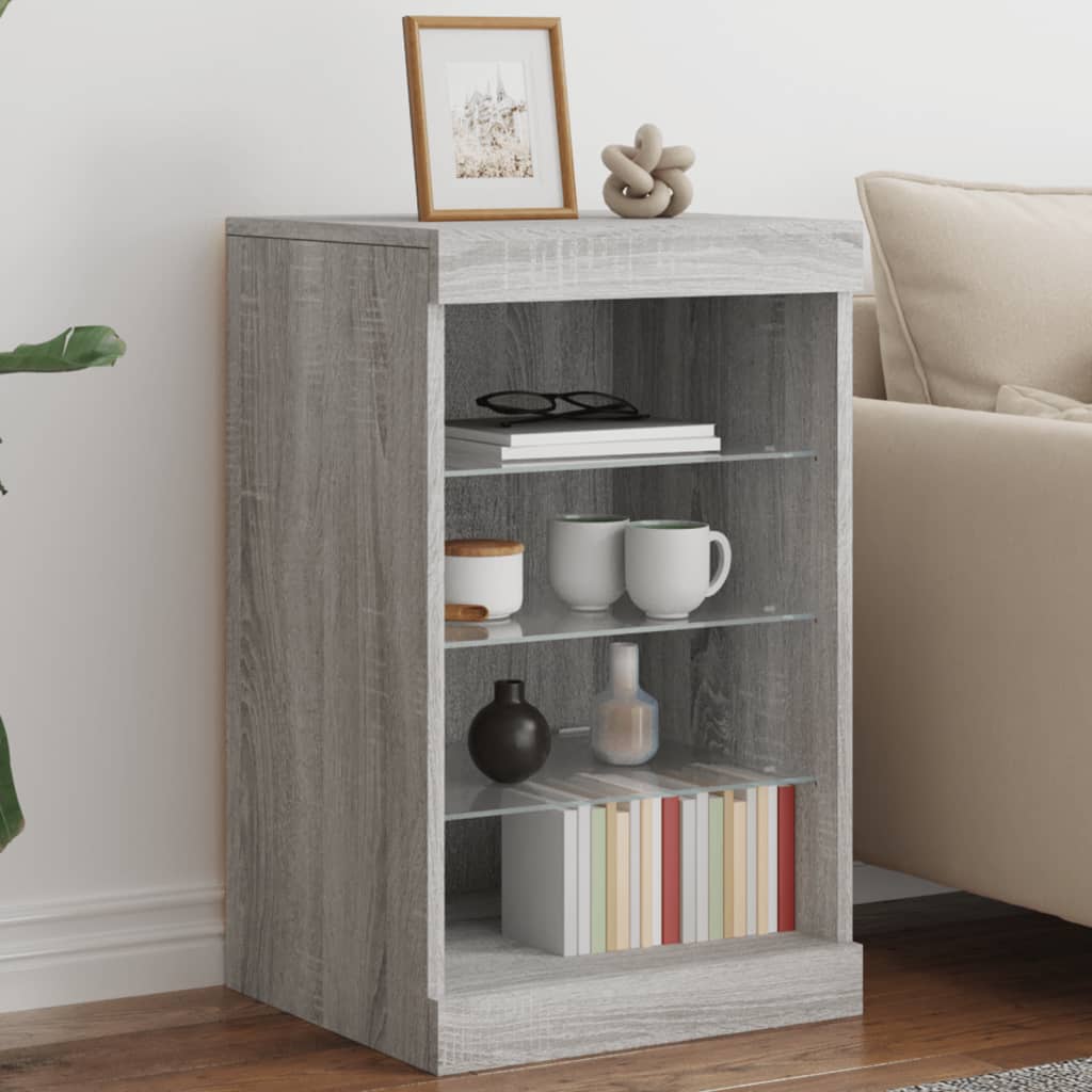 Buffet avec lumières LED sonoma gris 41x37x67 cm - XIOS