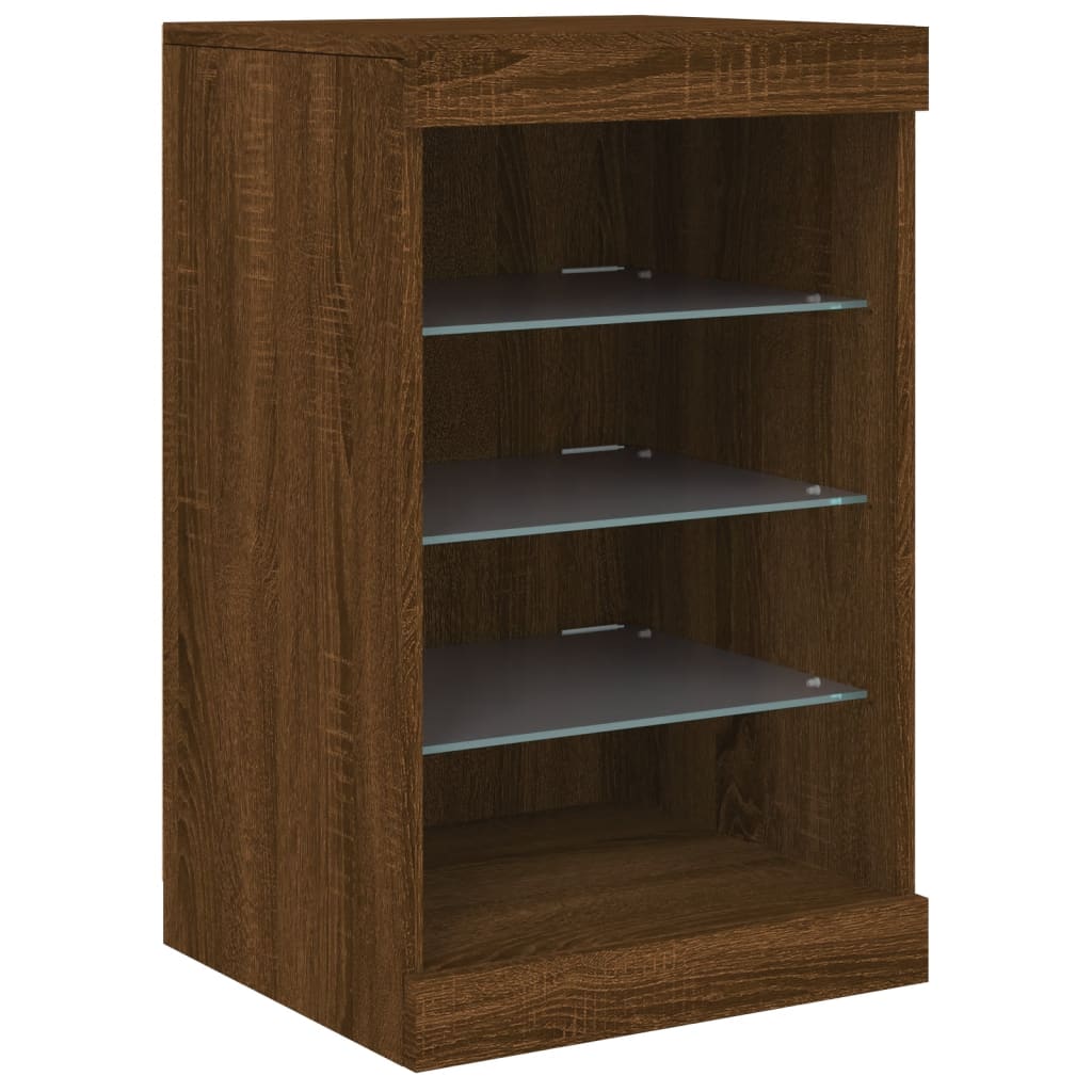 Buffet avec lumières LED chêne marron 41x37x67 cm - XIOS
