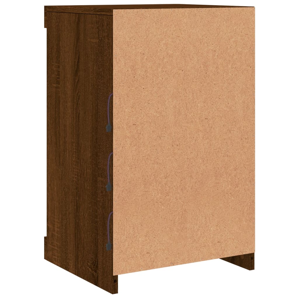 Buffet avec lumières LED chêne marron 41x37x67 cm - XIOS