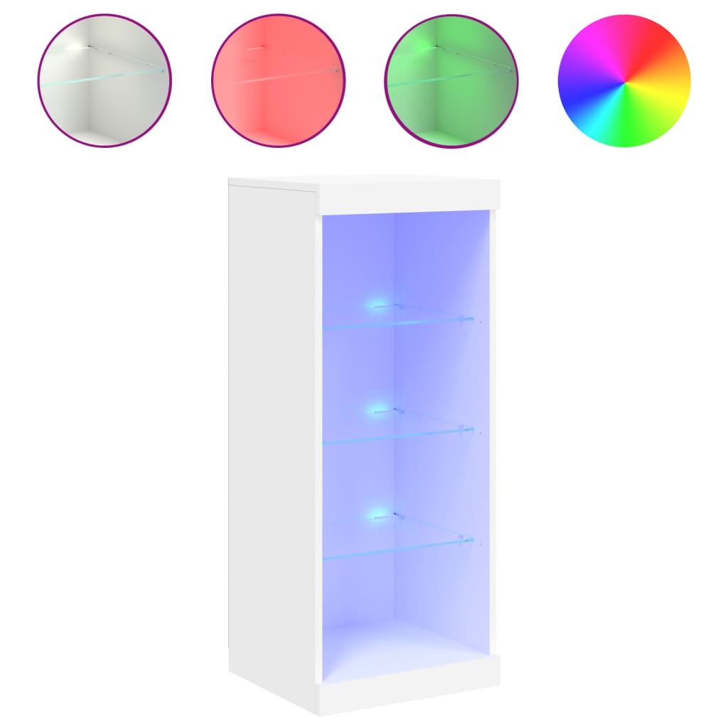 Buffet avec lumières LED blanc 41x37x100 cm Buffets & bahuts vidaXL