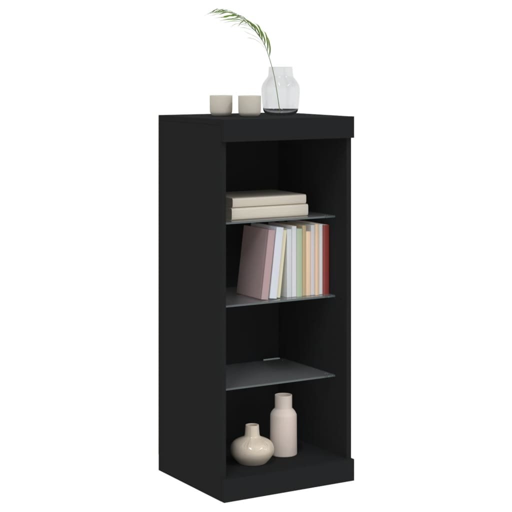 Buffet avec lumières LED noir 41x37x100 cm - XIOS