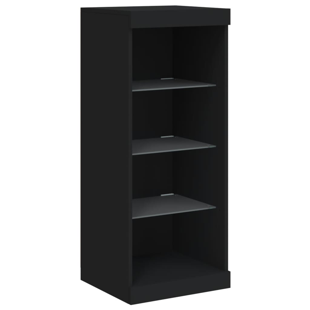 Buffet avec lumières LED noir 41x37x100 cm - XIOS