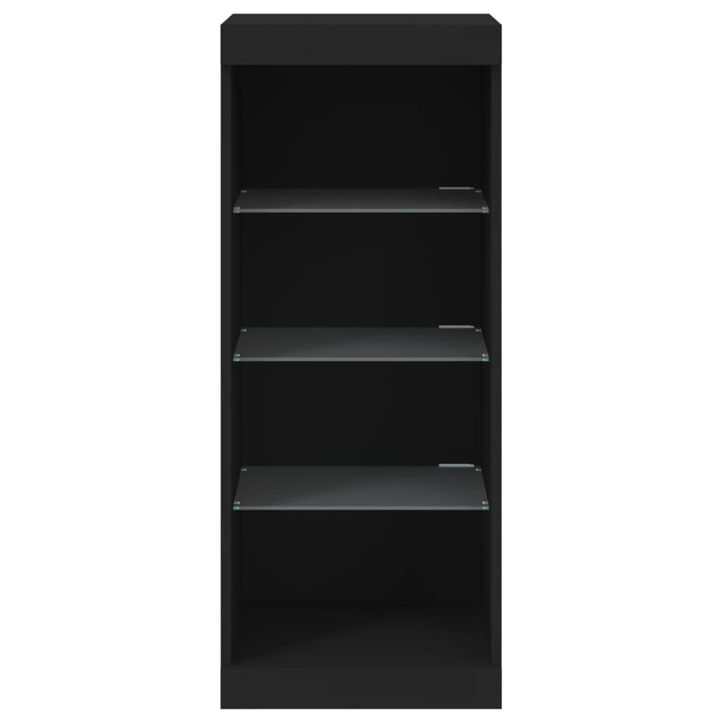 Buffet avec lumières LED noir 41x37x100 cm - XIOS