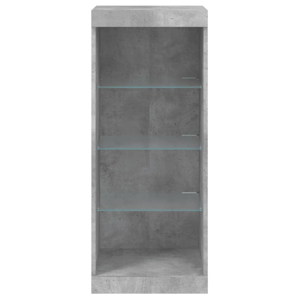 Buffet avec lumières LED gris béton 41x37x100 cm - XIOS