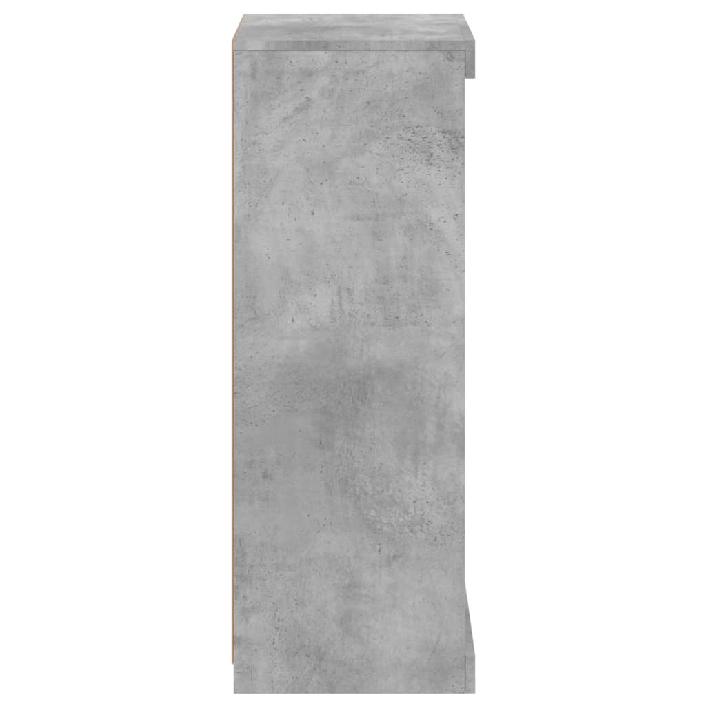 Buffet avec lumières LED gris béton 41x37x100 cm - XIOS