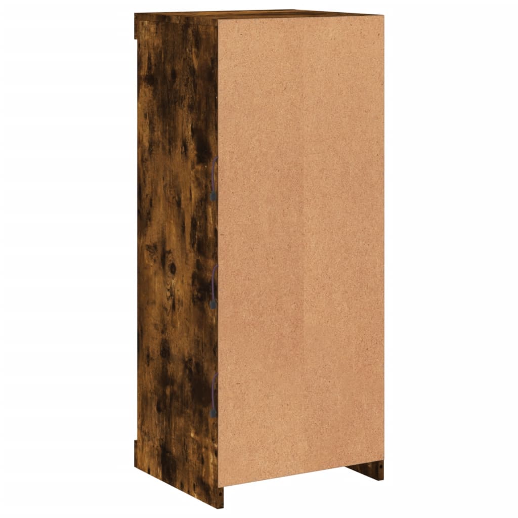 Buffet avec lumières LED chêne fumé 41x37x100 cm - XIOS