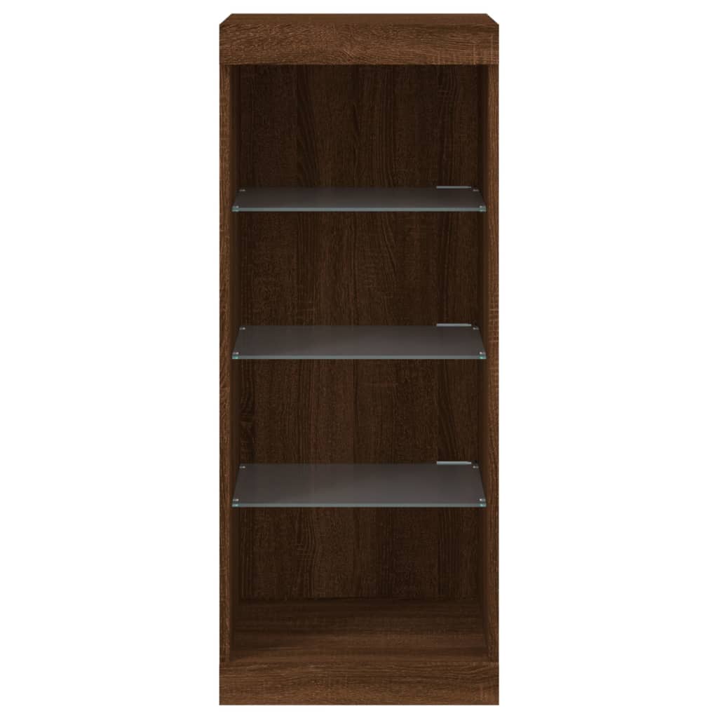 Buffet avec lumières LED chêne marron 41x37x100 cm - XIOS