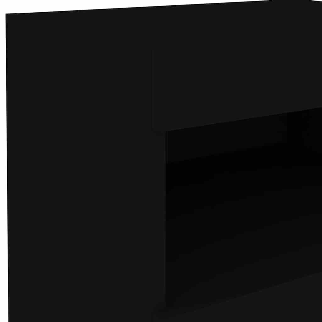 Table de chevet avec lumières LED noir 50x40x45 cm - XIOS