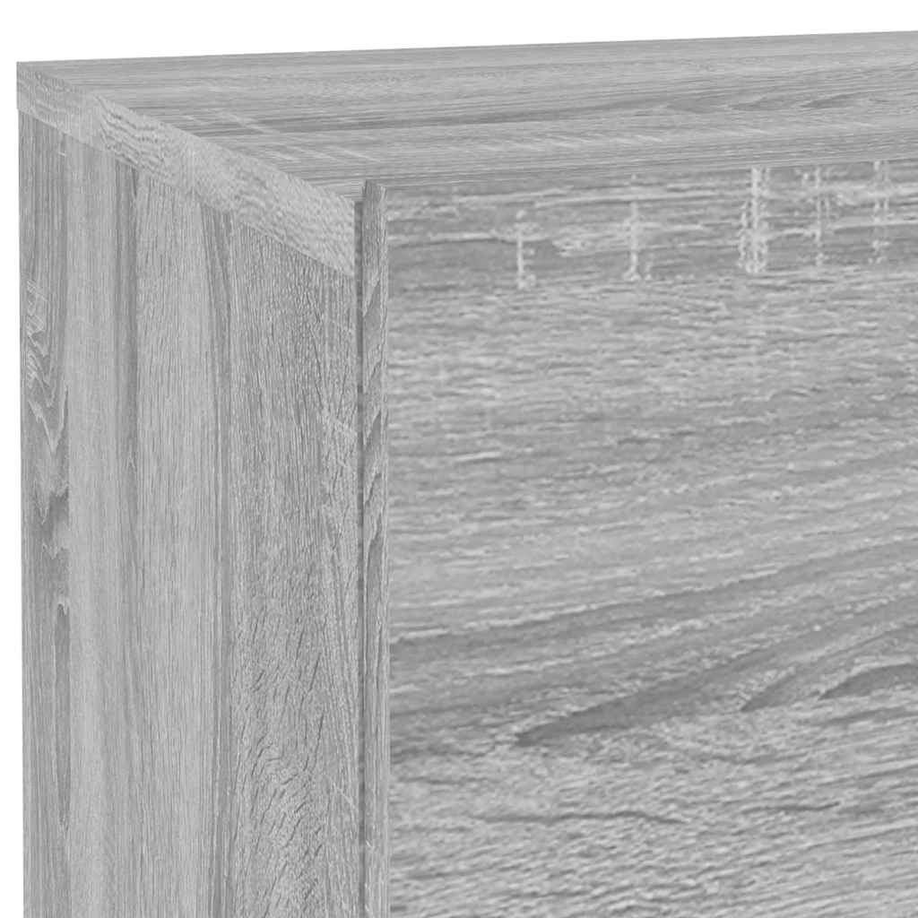 Table de chevet avec lumières LED sonoma gris 70x36x40,5 cm - XIOS