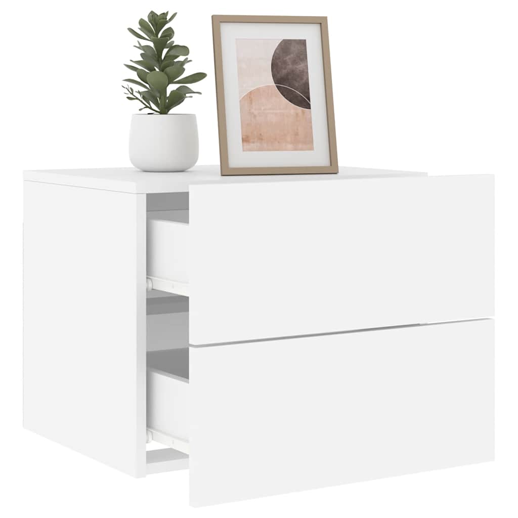Table de chevet murale avec lumières LED blanc - XIOS