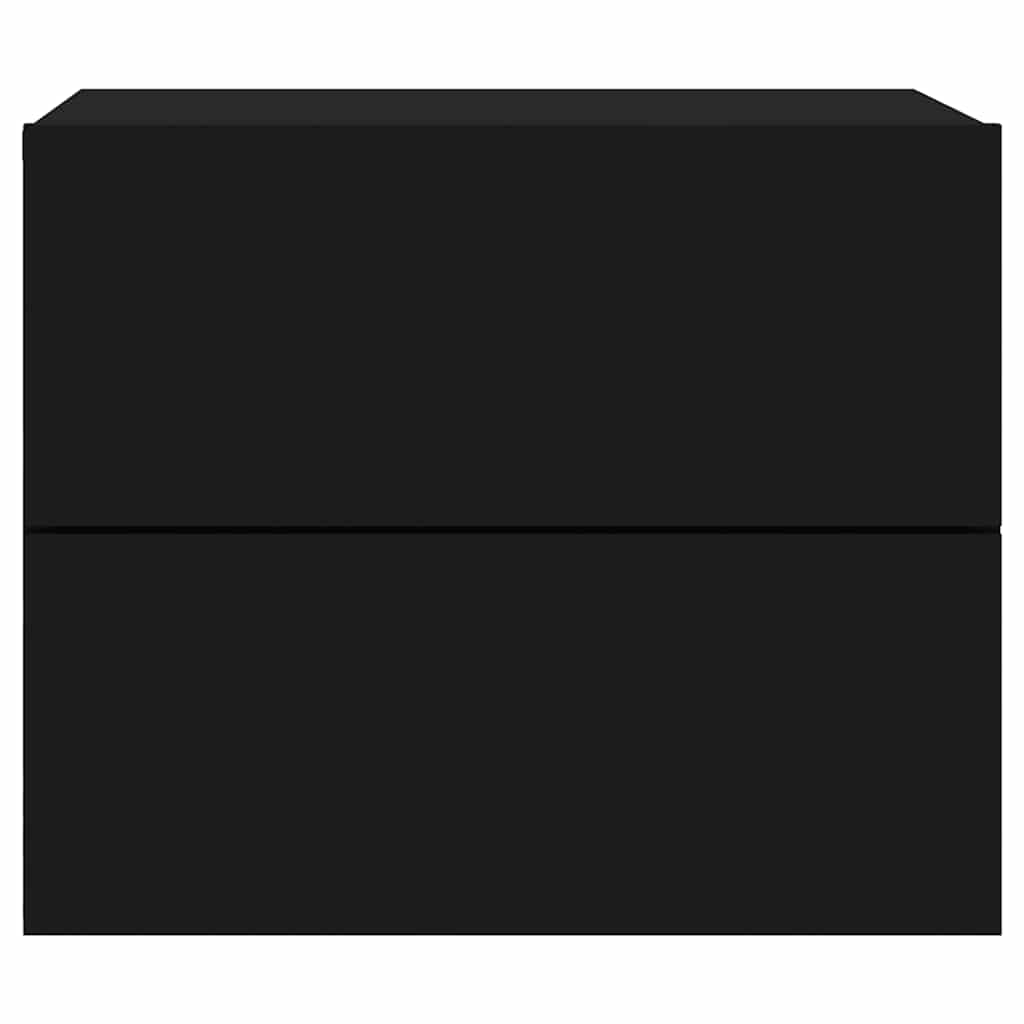 Table de chevet murale avec lumières LED noir