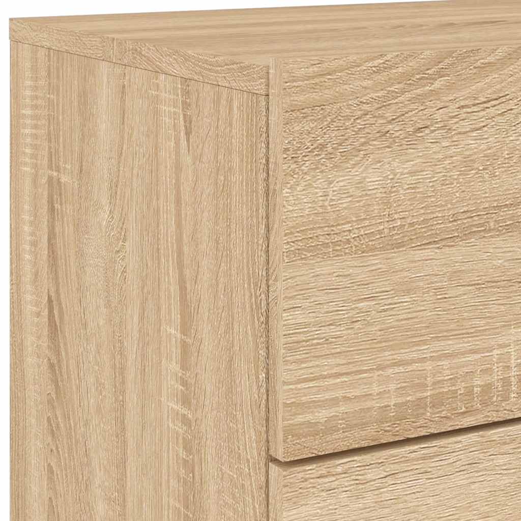 Tables de chevet murales avec lumières LED 2 pcs chêne sonoma - XIOS