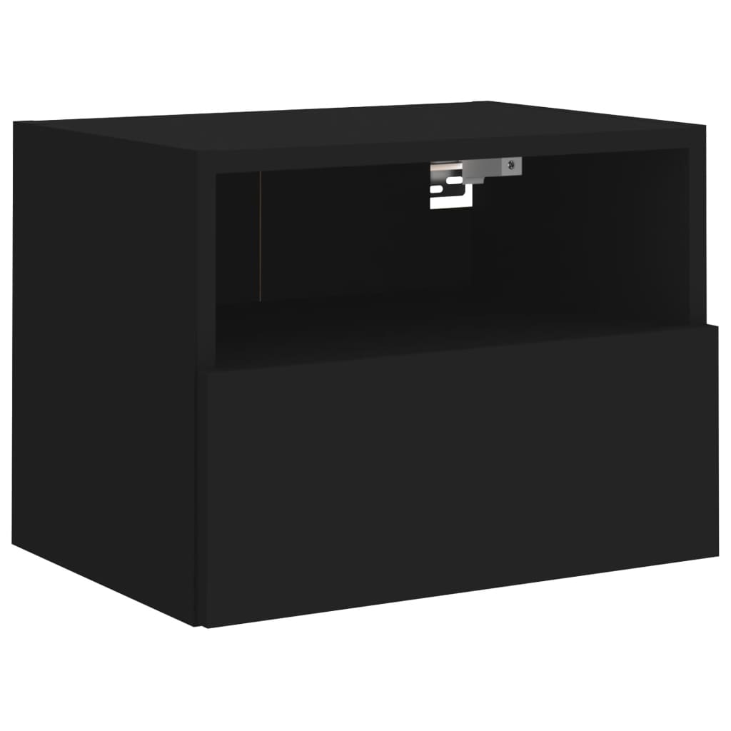 Meubles TV muraux 2 pcs noir 40x30x30 cm bois d'ingénierie - XIOS