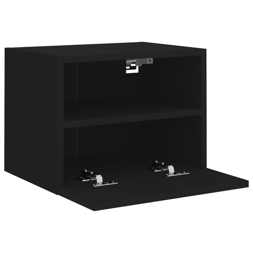 Meubles TV muraux 2 pcs noir 40x30x30 cm bois d'ingénierie - XIOS